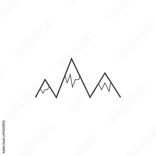 Mountain icon Logo Template Vector illustration design