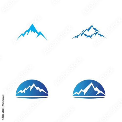 Mountain icon Logo Template Vector illustration design