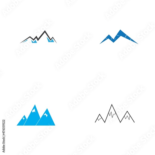 Mountain icon Logo Template Vector illustration design