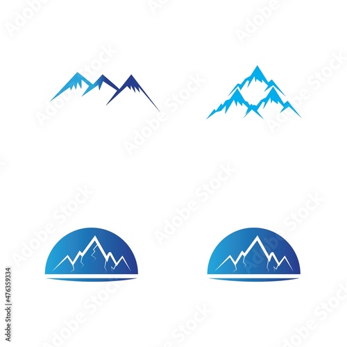 Mountain icon Logo Template Vector illustration design