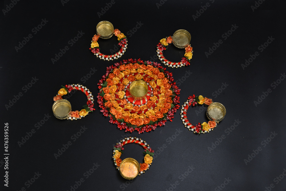 Diwali Gift tea light with black background Stock Photo Adobe Stock
