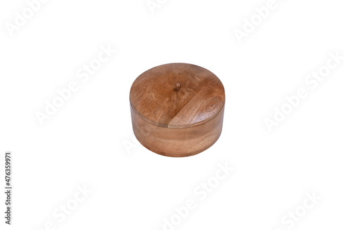 Wooden Gift Box With White Background