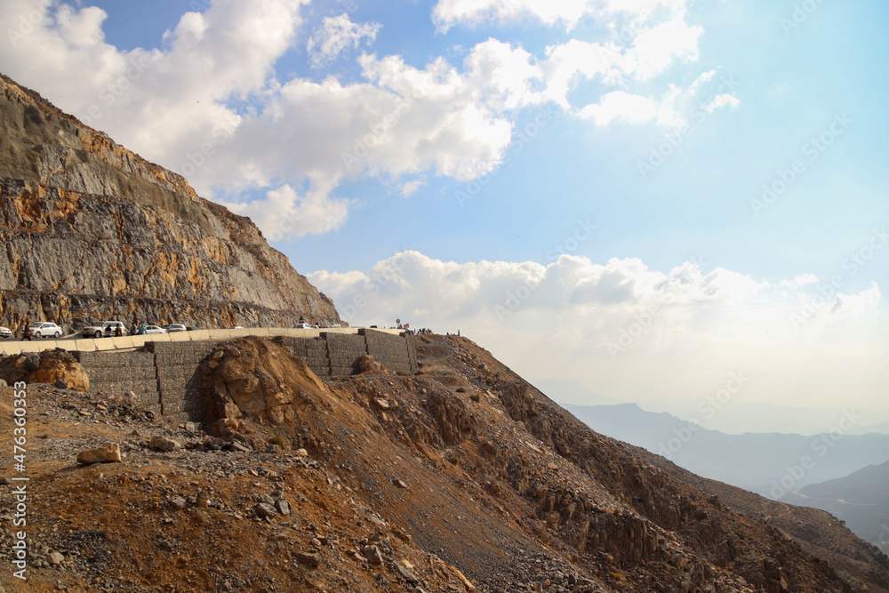 View from Jebel Jais mountain Ras Al Khaimah, uae