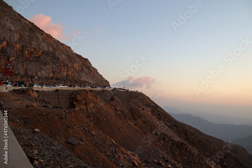 View from Jebel Jais mountain Ras Al Khaimah  uae