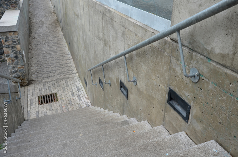 Recessed Wall Ramp wheelchair ramp and stairs on the other side. height differences are ...