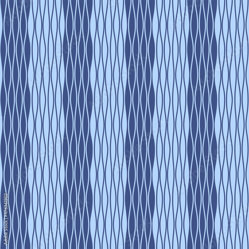 Japanese Contrast Wavy Line Vector Seamless Pattern