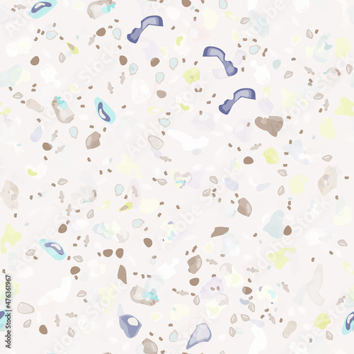 Terrazzo Texture Vector. Flooring Seamless Pattern
