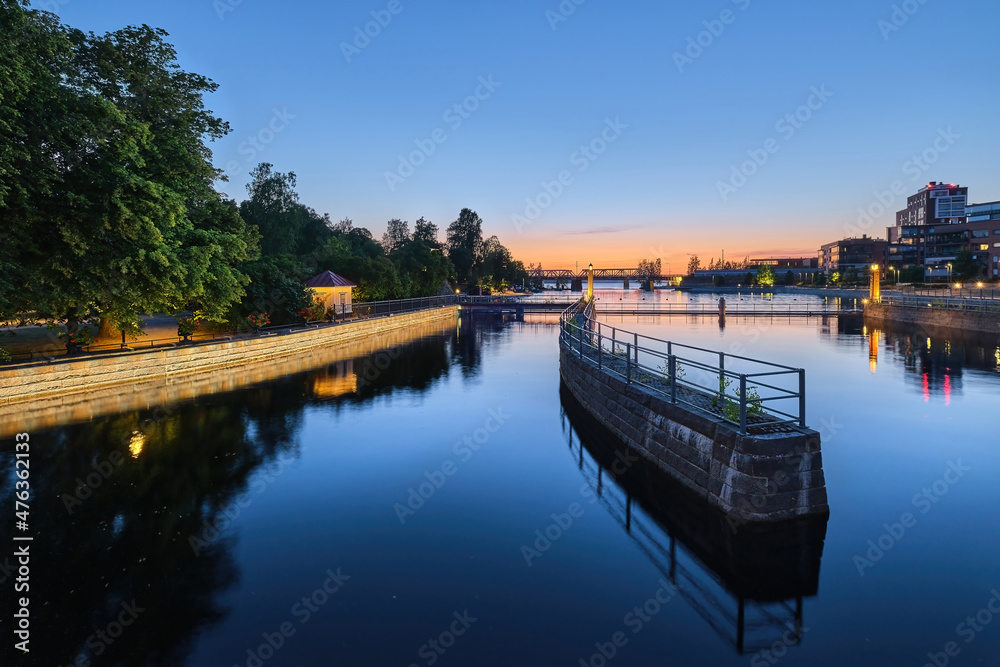 Fototapeta premium Tampere Tammerkoski canal view
