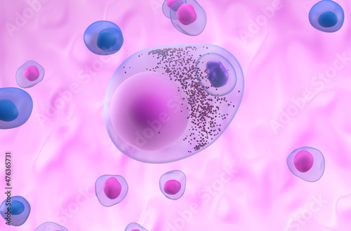 Lewy body in parkinson's disease (PD) or dementia (LBD) - closeup 3d illustration