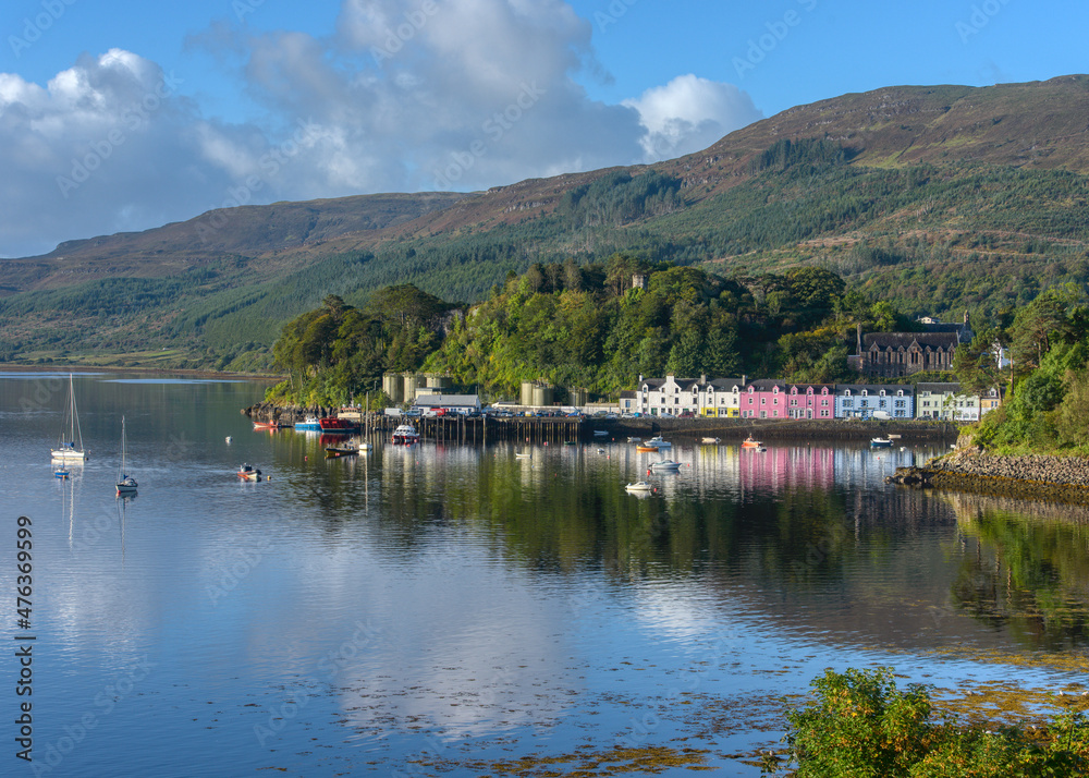 Portree harbour in the Isle of Skye