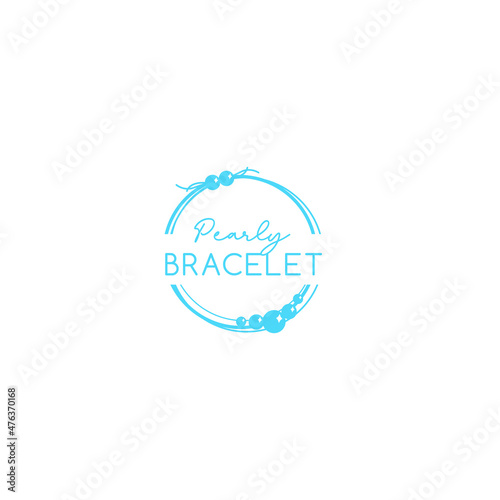 Tableau sur toile Minimalist flat simple Pearly BRACELET logo design