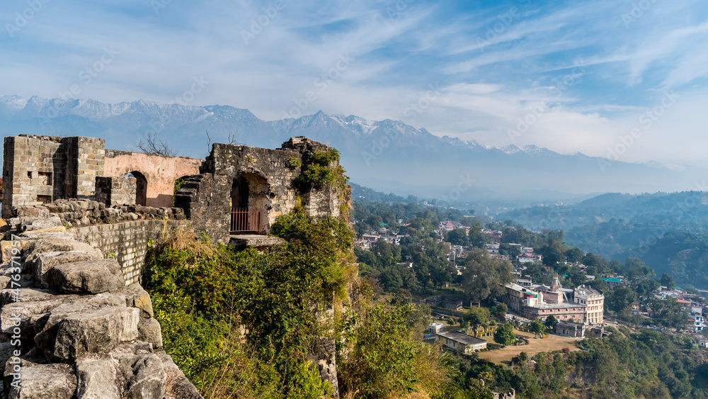 Ruins of haunted Kangra Fort near Palampur and Dharamsala, Himachal Pradesh, India