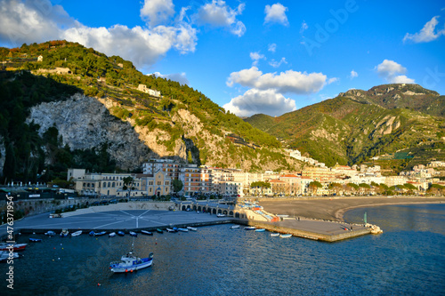 View of Maiori, a town on the Amalfi coast.