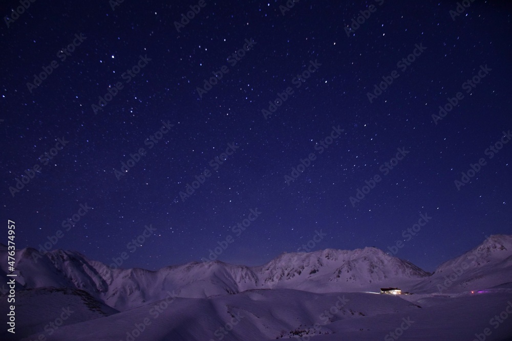 Fototapeta premium 満天の星空 北アルプス / 立山連峰