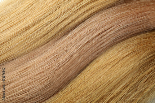 Different shade female hair on whole background