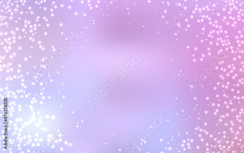 Light Purple  Pink vector layout with cosmic stars.