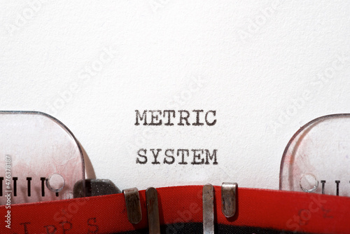 Metric system concept