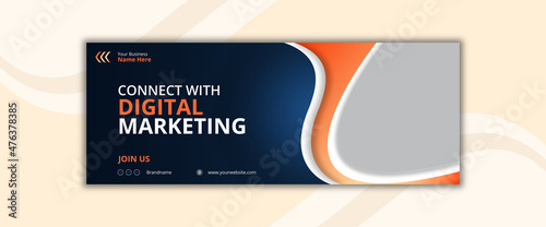 Digital marketing web and Facebook cover social media post banner template design