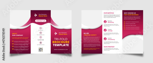 Business trifold brochure template design 