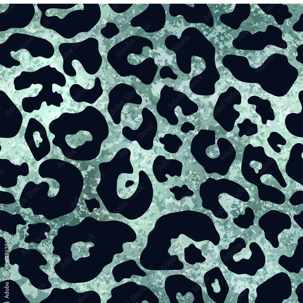 Vector trendy green gold leopard skin abstract seamless pattern. Wild animal cheetah spots green metallic foil texture for fashion print design, wrapping, digital paper, wallpaper, background, cover Vector trendy green gold leopard skin abstract seamless pattern. Wild animal cheetah spots green metallic foil texture for fashion print design, wrapping, digital paper, wallpaper, background, cover