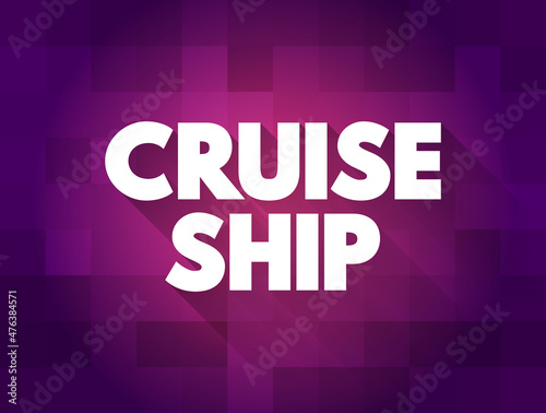 Cruise ship text quote, concept background