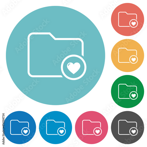 Favorite directory outline flat round icons