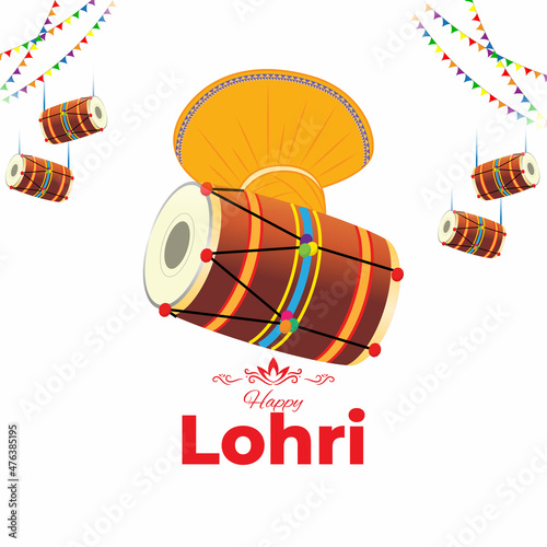 Vector illustration of Happy Lohri