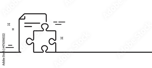 Strategy line icon. Technical instruction sign. Minimal line illustration background. Strategy line icon pattern banner. White web template concept. Vector