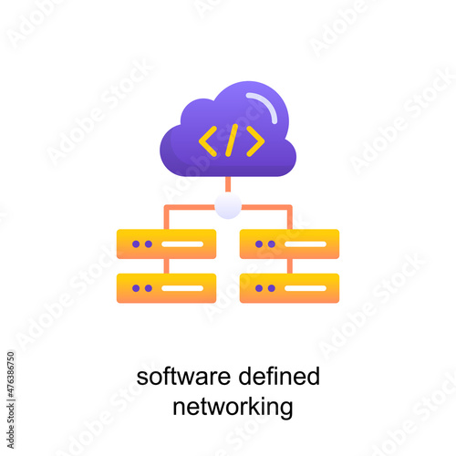 software defined networking vector Gradient Icon Design illustration. Internet of Things Symbol on White background EPS 10 File