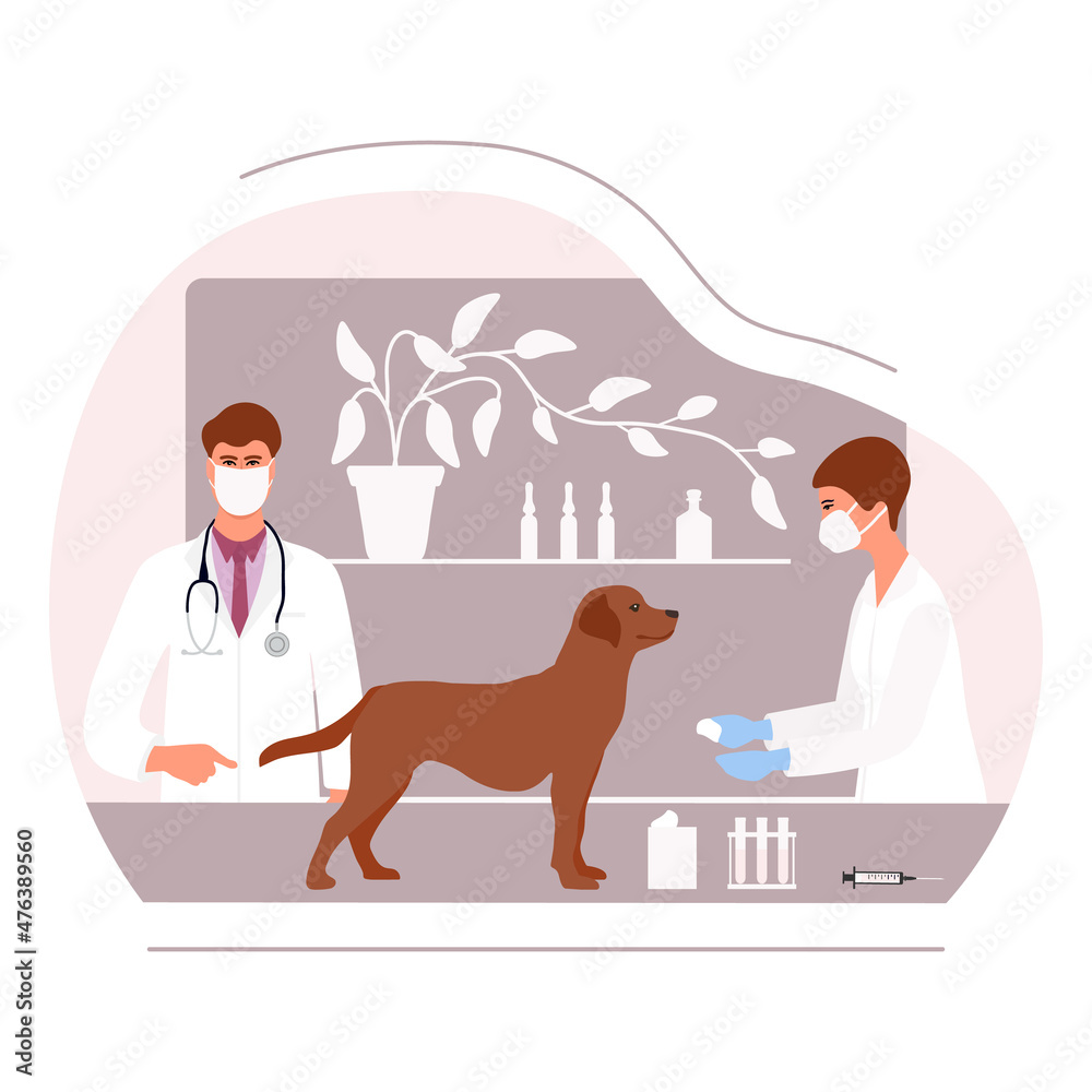 People Pet Dog Visit Doctor Veterinarian Clinic People Pet Dog Visit Doctor Veterinarian Clinic