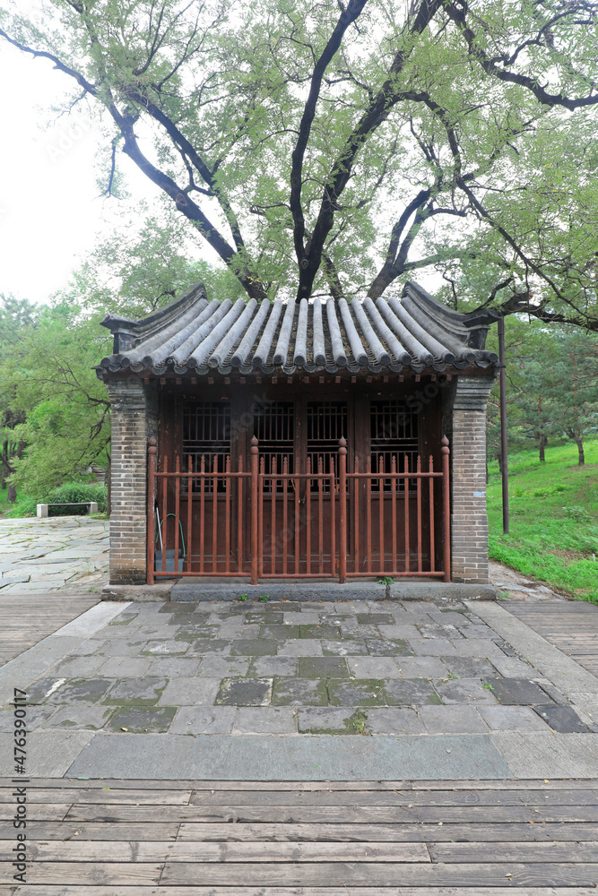Small temples in Beijing Botanical Garden, China Small temples in Beijing Botanical Garden, China