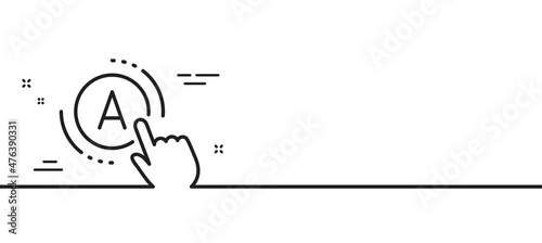 Ab testing line icon. Ui test button sign. Minimal line illustration background. Ab testing line icon pattern banner. White web template concept. Vector
