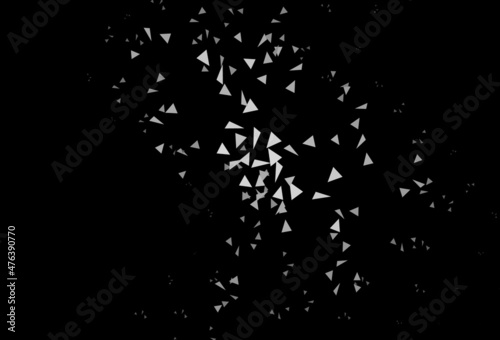 Dark Gray vector background with polygonal style.