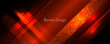 Abstract geometric red elegant dynamic pattern banner background