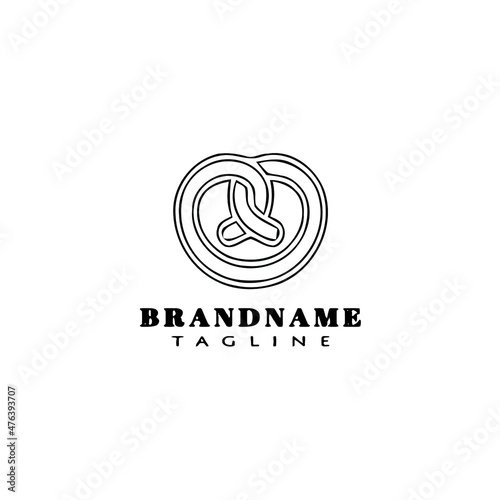 bread logo icon design template black isolated vector illustration