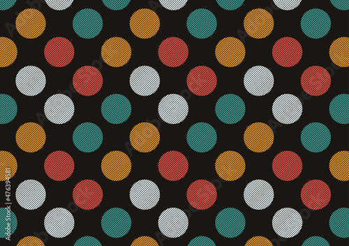 Dot pattern wallpaper. Dot vector on black background.