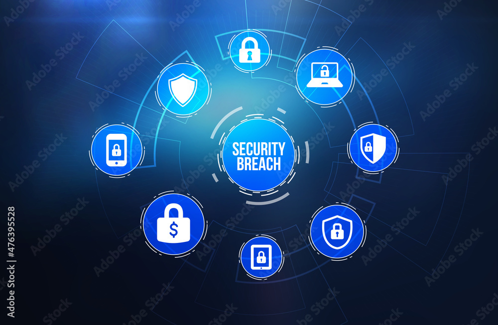 Internet, business, Technology and network concept. Cyber security data protection business technology privacy concept. 3d illustration Internet, business, Technology and network concept. Cyber security data protection business technology privacy concept. 3d illustration