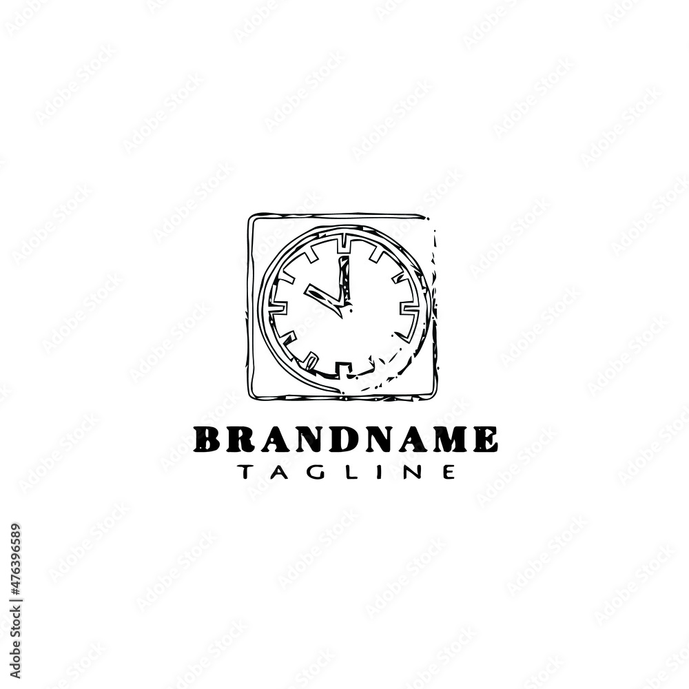 clock logo cartoon template icon black modern isolated vector illustration clock logo cartoon template icon black modern isolated vector illustration