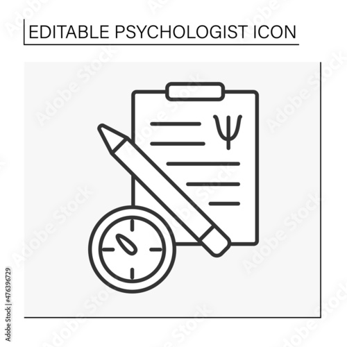 Therapy line icon. Psychotherapy session. Consultation on specialists. Psychologist concept. Isolated vector illustration. Editable stroke