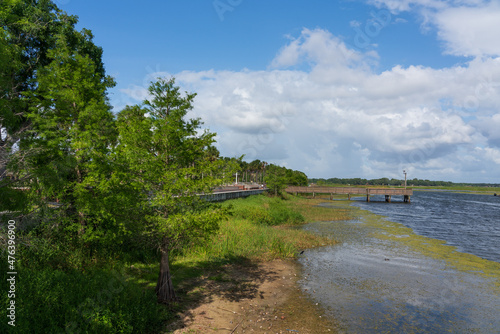 View from Kissimmee Lakefront Park, Orlando, Florida.