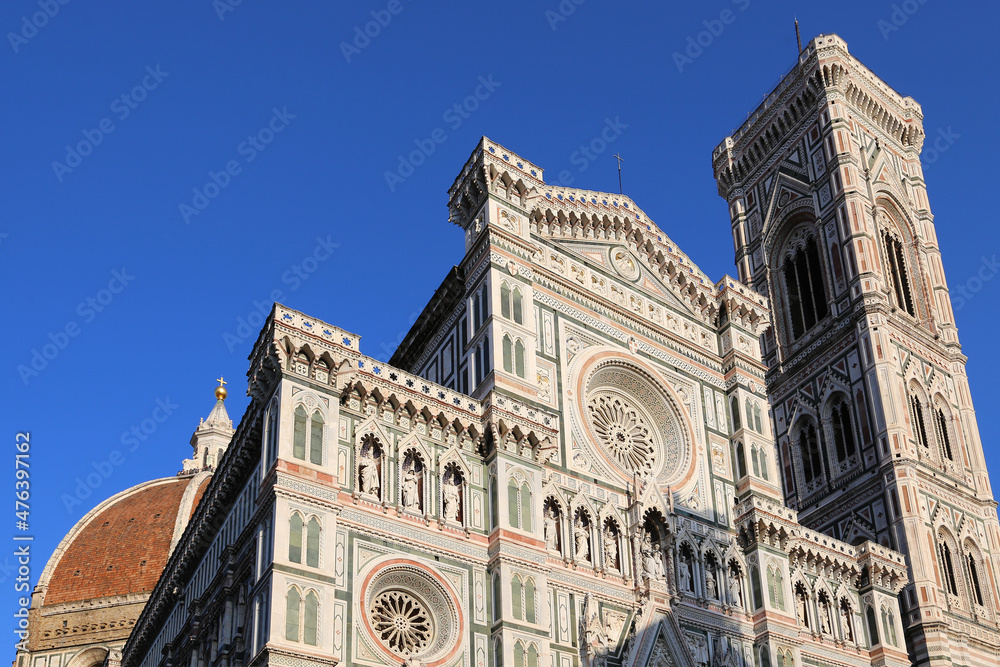 Cathedral of florence also called  Saint Mary of the Flower in the Tuscany Region in Central Italy in Gothic style