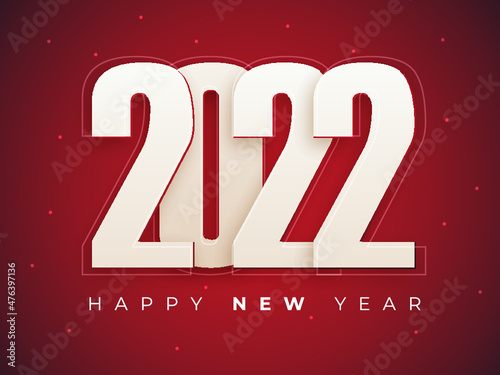 2022 in light golden color for new year celebration