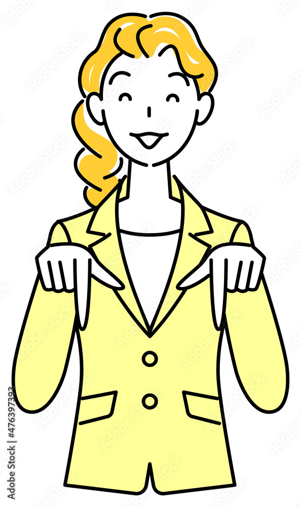笑顔で下の方向を指で指しているスーツ姿の可愛いい女性 ビジネスパーソン イラスト ベクター
A pretty woman in a suit, smiling and pointing downward with her finger. Business person illustration vector 笑顔で下の方向を指で指しているスーツ姿の可愛いい女性 ビジネスパーソン イラスト ベクター
A pretty woman in a suit, smiling and pointing downward with her finger. Business person illustration vector