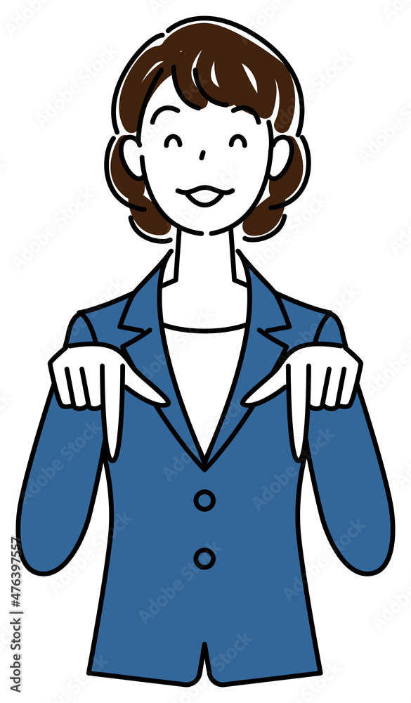 笑顔で下の方向を指で指しているスーツ姿の可愛いい女性 ビジネスパーソン イラスト ベクター
A pretty woman in a suit, smiling and pointing downward with her finger. Business person illustration vector 笑顔で下の方向を指で指しているスーツ姿の可愛いい女性 ビジネスパーソン イラスト ベクター
A pretty woman in a suit, smiling and pointing downward with her finger. Business person illustration vector