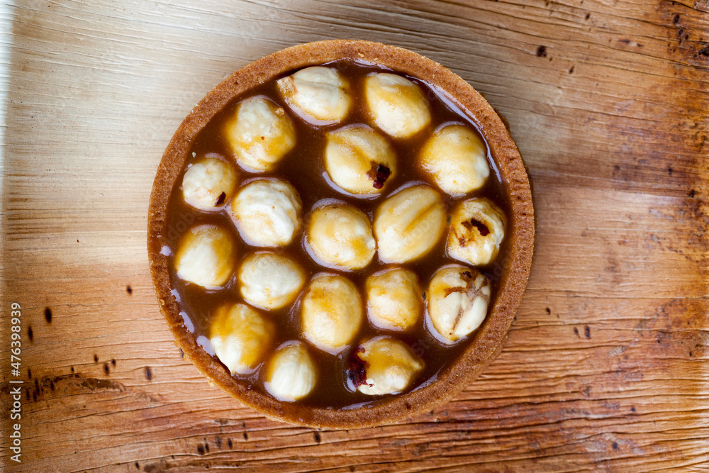 tartlet with salted caramel and hazelnuts tartlet with salted caramel and hazelnuts