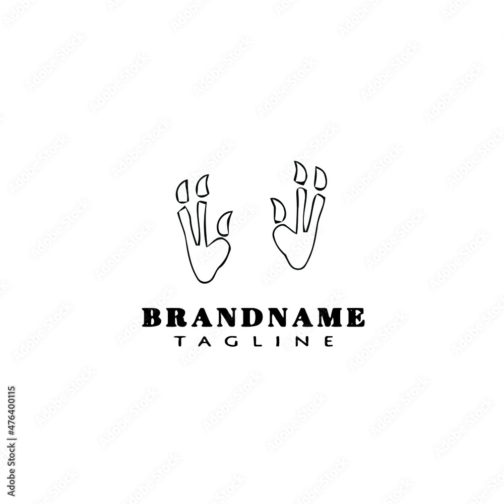dinosaur footprint logo cartoon icon design template black isolated vector illustration dinosaur footprint logo cartoon icon design template black isolated vector illustration