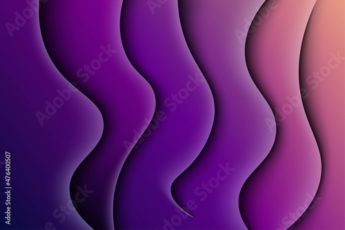 abstract colorful purple gradient wavy shape dynamic light and shadow background.eps10 vector