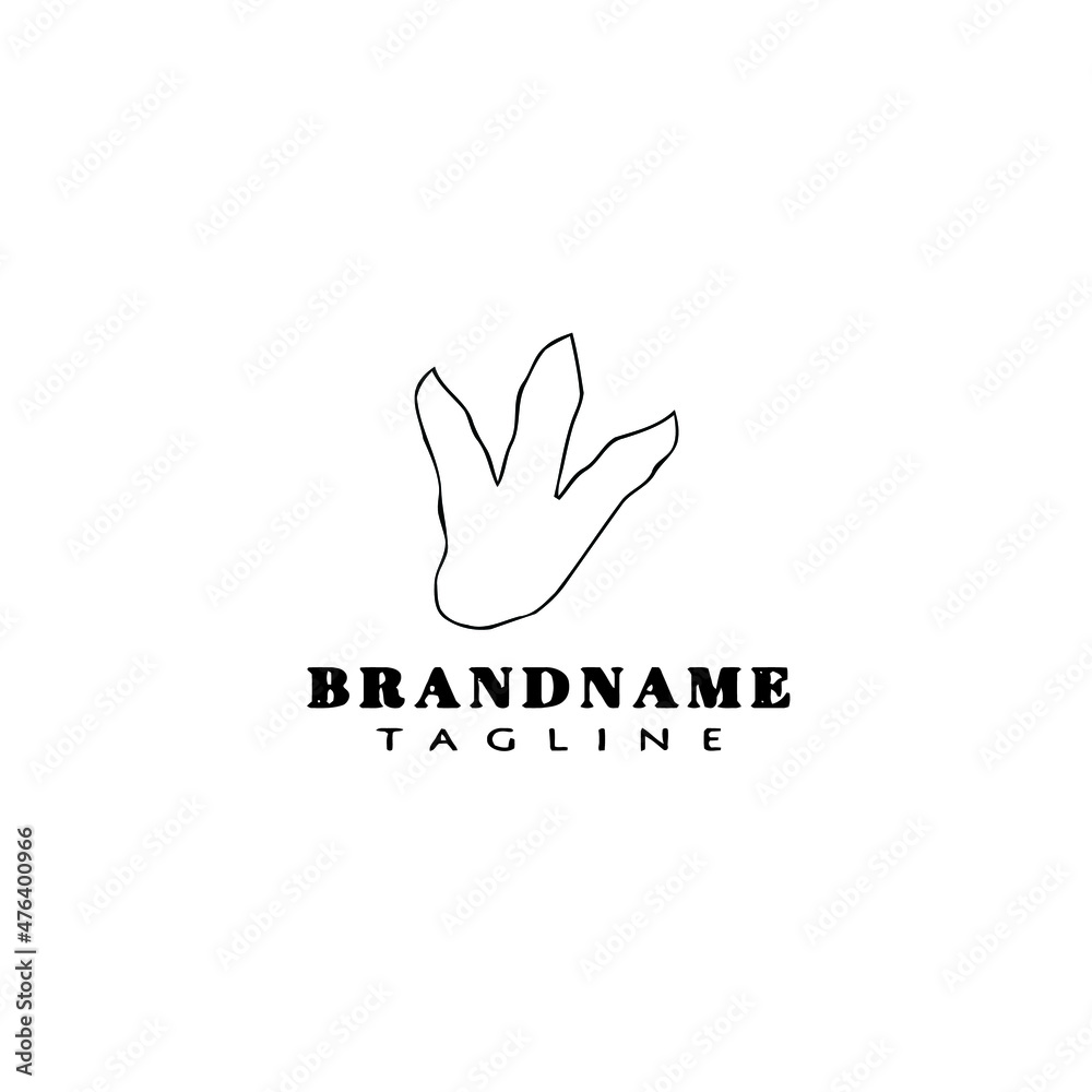 dinosaur footprint logo cartoon icon design template black isolated vector illustration dinosaur footprint logo cartoon icon design template black isolated vector illustration
