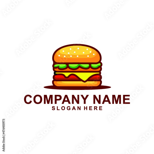 Burger Logo Illustration  Fast food logo - Vector
