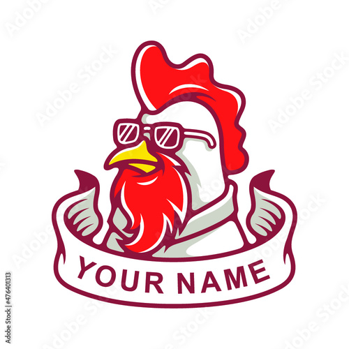 Rooster Mascot Logo Design Vector - Vector